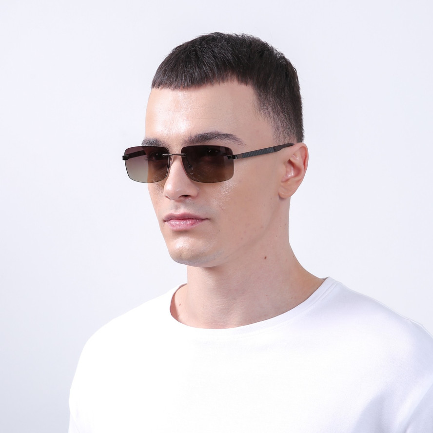 Сонцезахисні окуляри з поляризацією Прямокутні чоловічі 724-600, фото 4