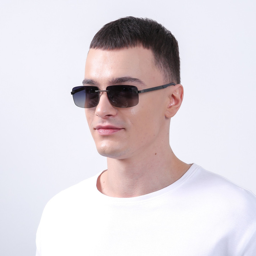 Сонцезахисні окуляри з поляризацією Прямокутні чоловічі 724-617, фото 4