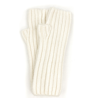 Мітенки жіночі вовна білі MARLEN 255-258