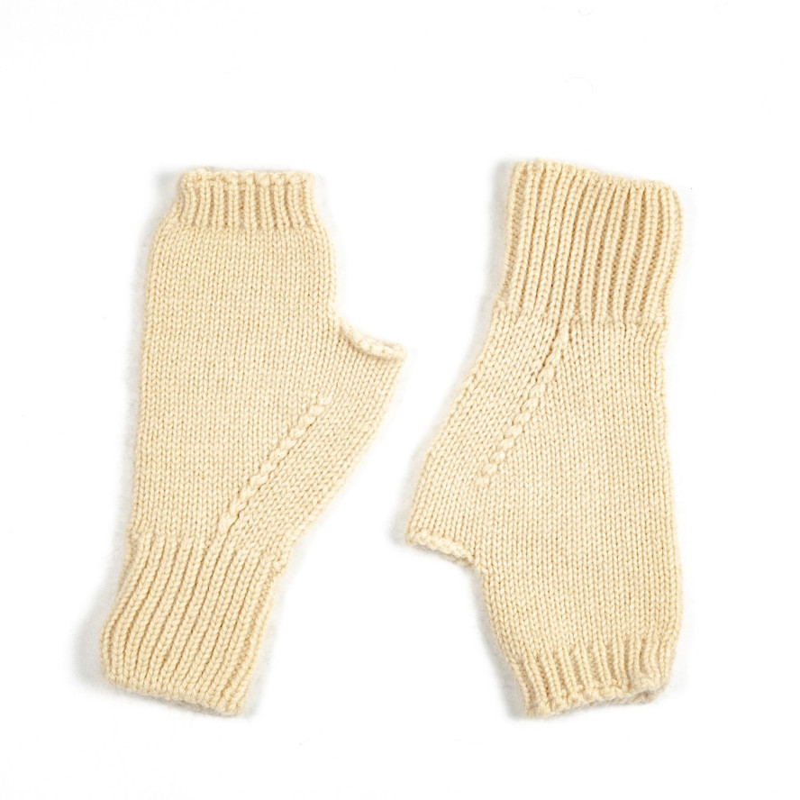 Мітенки жіночі віскоза з ангорою бежеві ДАНА 579-385, фото 2