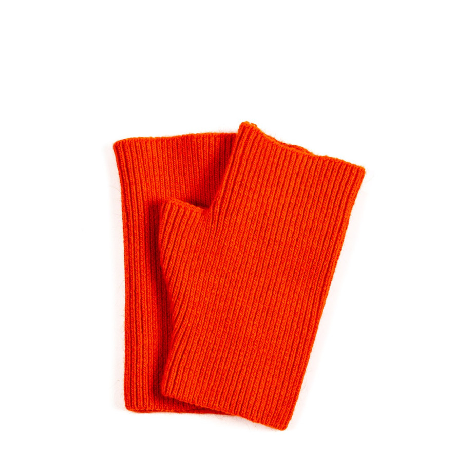 Митенки женские шерсть оранжевые МИШЕЛЬ 586-260, фото 1