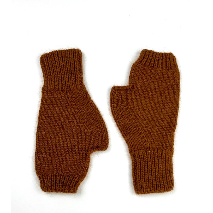 Мітенки жіночі віскоза з ангорою коричневі ДАНА 593-985, фото 2