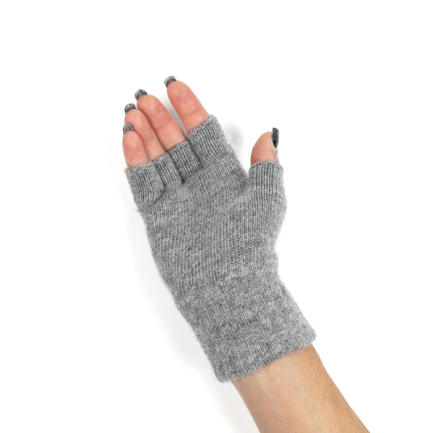 Мітенки жіночі вовна сірі МЕЛОРА 621-718, фото 4