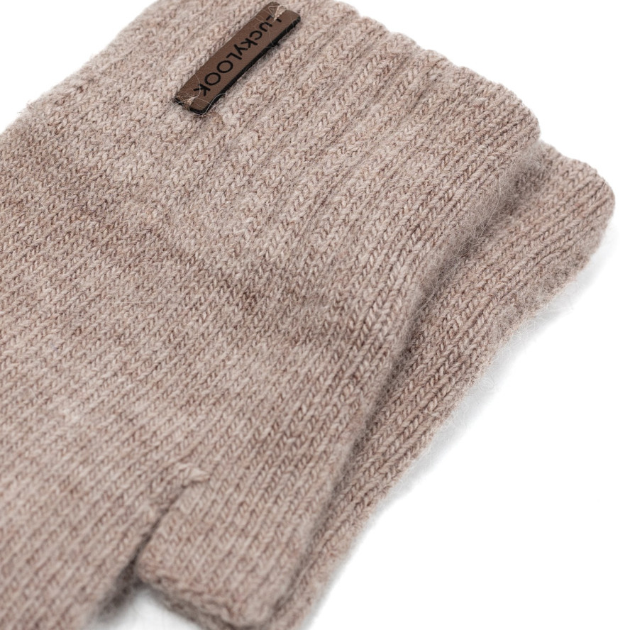 Мітенки жіночі вовна бежеві МЕЛОРА 621-763, фото 3
