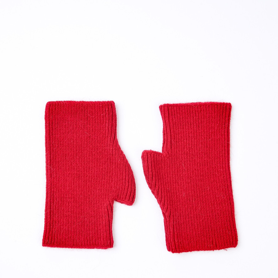 Мітенки жіночі вовна червоні МІШЕЛЬ 847-750, фото 2