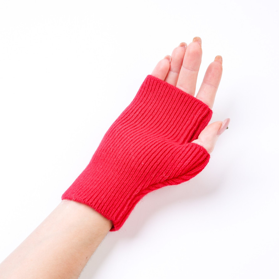 Мітенки жіночі вовна червоні МІШЕЛЬ 847-767, фото 4