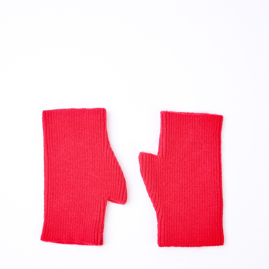 Мітенки жіночі вовна червоні МІШЕЛЬ 847-767, фото 2