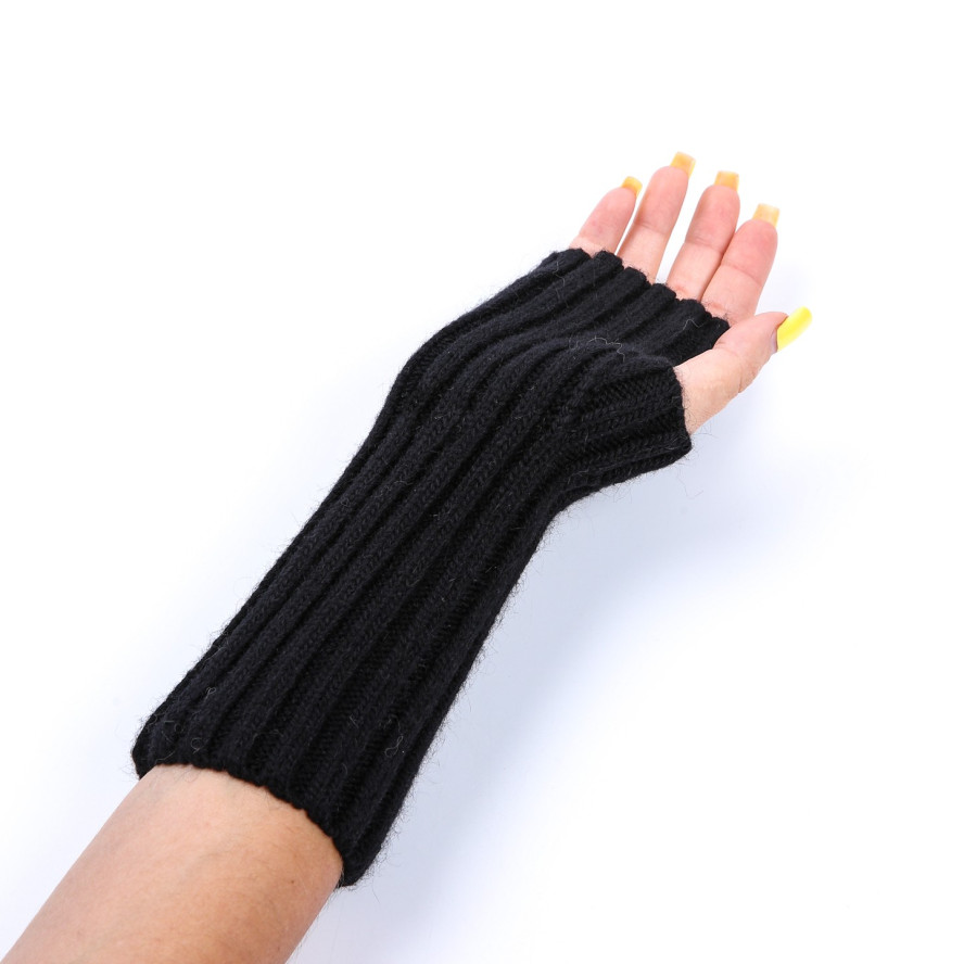 Мітенки жіночі вовна чорні MARLEN 880-016, фото 4