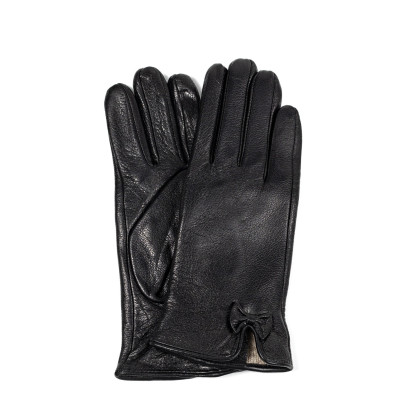 Перчатки женские кожа черные ИРИДИС 585-461