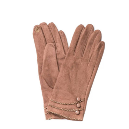 Рукавички Smart Touch жіночі екозамш коричневі БЕТТІ 688-507 Рукавички Smart Touch жіночі екозамш коричневі БЕТТІ 688-507
