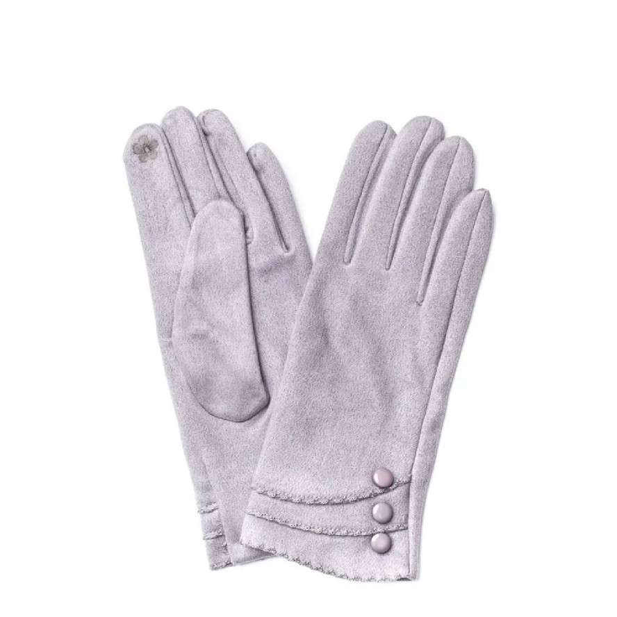 Рукавички Smart Touch жіночі екозамш сірі БЕТТІ 688-545, фото 1