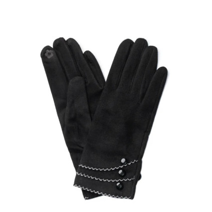 Рукавички Smart Touch жіночі екозамш чорні БЕТТІ 688-552 Рукавички Smart Touch жіночі екозамш чорні БЕТТІ 688-552