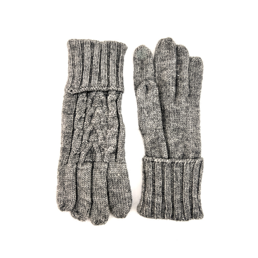 Рукавички Smart Touch жіночі в'язані вовна з акрилом сірі ДЖУЛІ 986-535, фото 2
