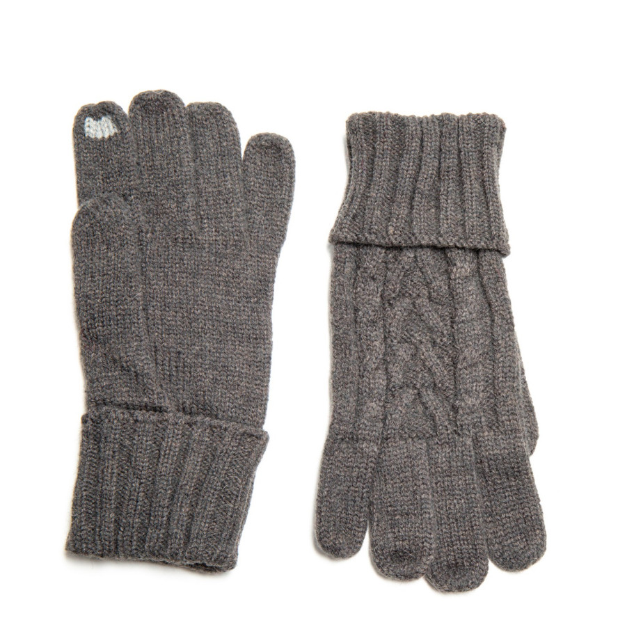 Рукавички Smart Touch жіночі в'язані вовна з акрилом сірі ДЖУЛІ 023-567, фото 3