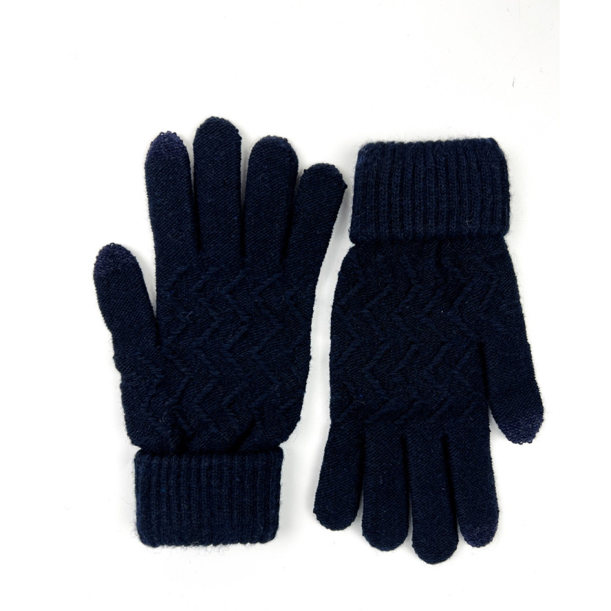 Рукавички Smart Touch жіночі в'язані вовна с акрилом сині БАРТ 291-362, фото 2