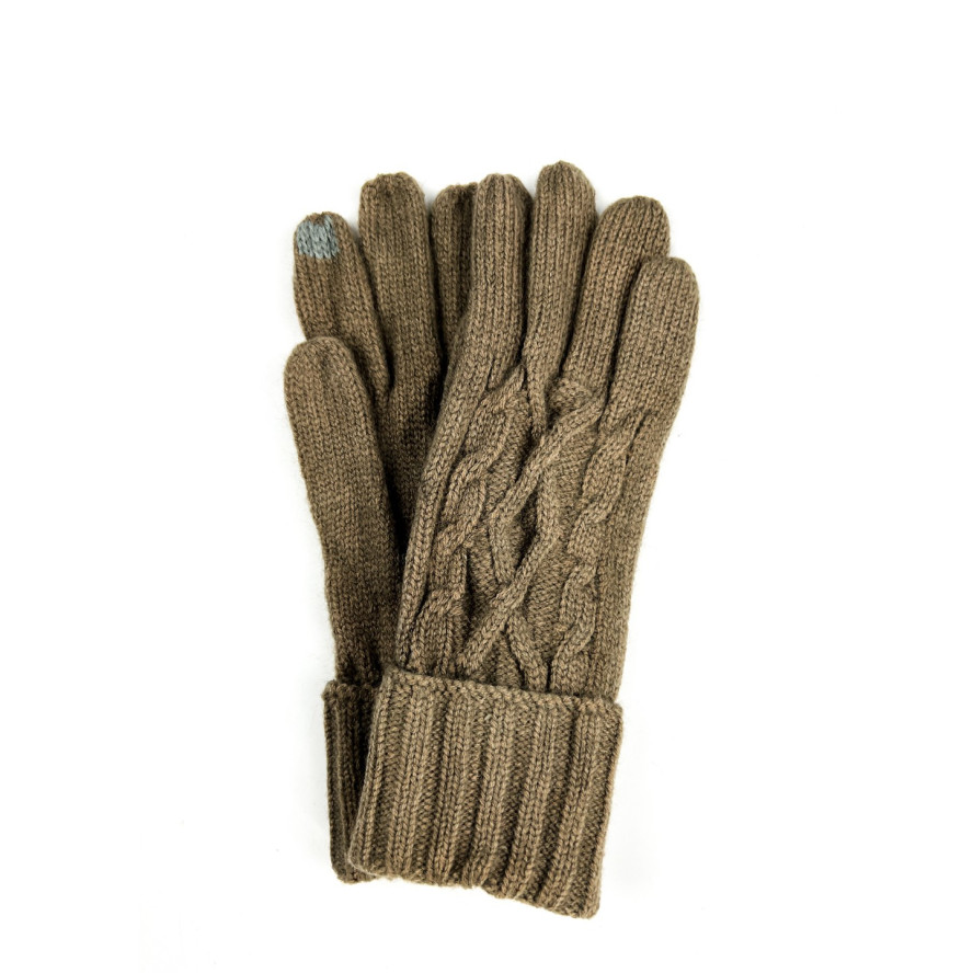 Рукавички Smart Touch жіночі в'язані вовна з акрилом бежеві ДЖУЛІ 291-423, фото 1