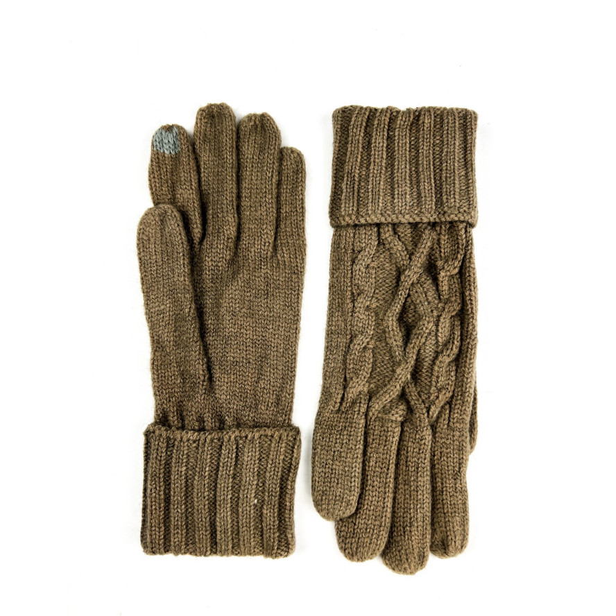 Рукавички Smart Touch жіночі в'язані вовна з акрилом бежеві ДЖУЛІ 291-423, фото 2