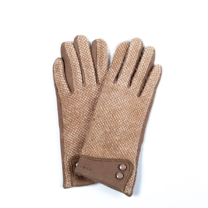 Рукавички Smart Touch жіночі комбіновані бежеві ДЕЛЛА 584-464, фото 1