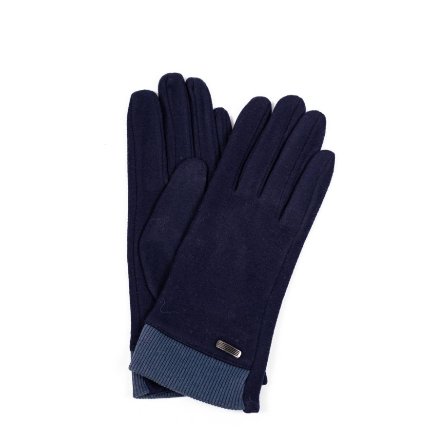 Рукавички Smart Touch жіночі екозамш сині ЮКІ 602-496, фото 1