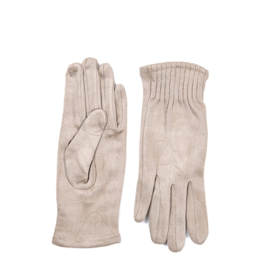 Перчатки Smart Touch женские экозамш бежевые КИАНА 924-833, фото 2