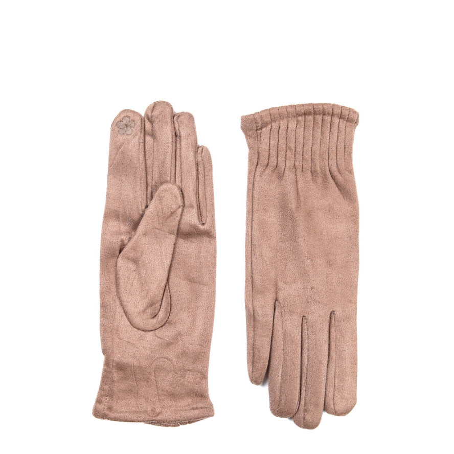 Перчатки Smart Touch женские экозамш бежевые КИАНА 924-888, фото 2