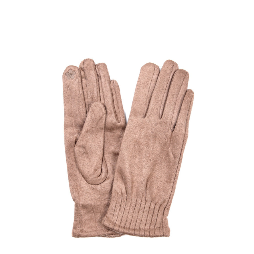 Перчатки Smart Touch женские экозамш бежевые КИАНА 924-888, фото 1