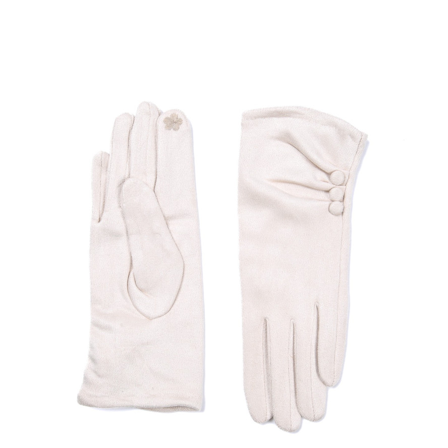 Перчатки Smart Touch женские экозамш молочные ЖУАНА 925-038, фото 2