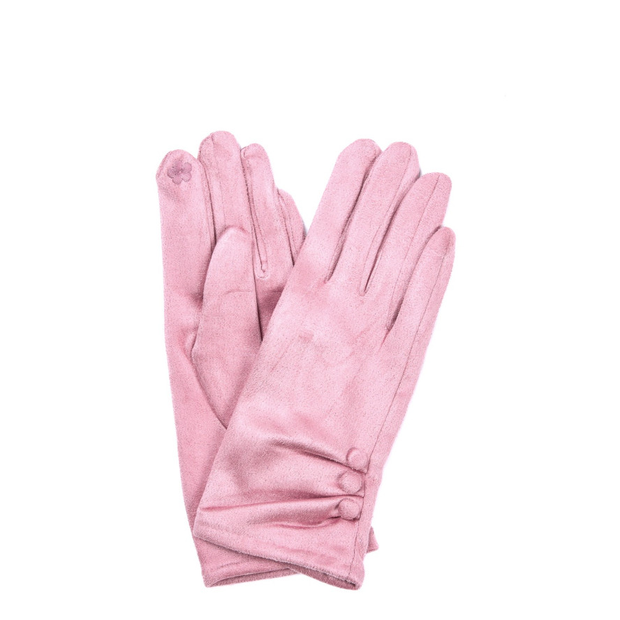 Перчатки Smart Touch женские экозамш розовые ЖУАНА 925-045, фото 1