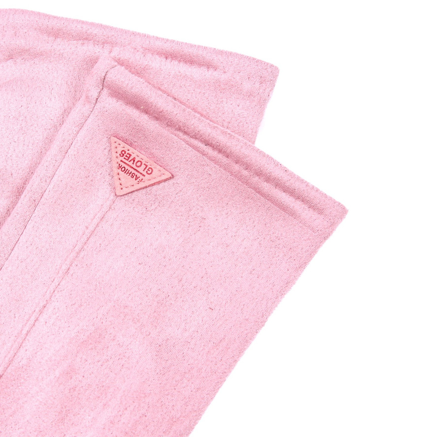 Рукавички Smart Touch жіночі екозамш рожеві ОЛЕСЯ 925-120, фото 3