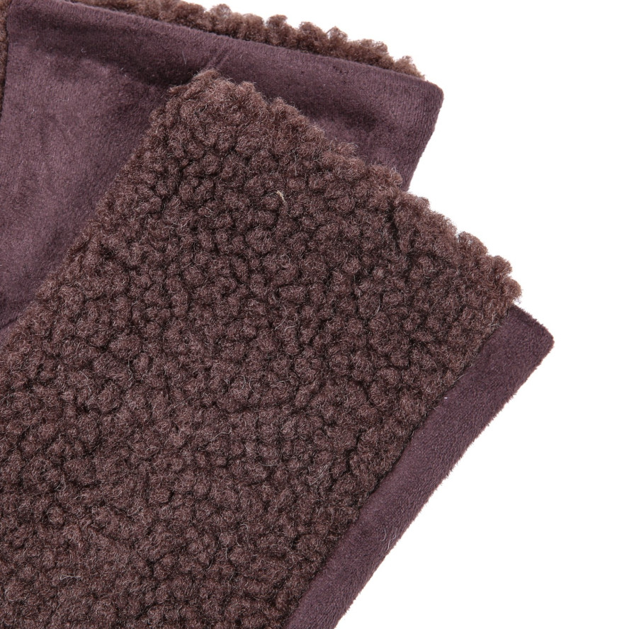 Рукавички Smart Touch жіночі баранчик / екозамш коричневі АСОЛЬ 925-205, фото 3