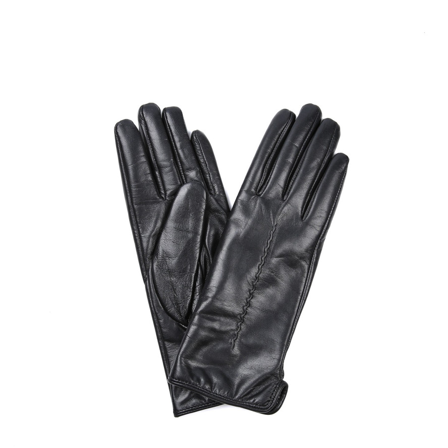 Рукавички жіночі шкіра чорні ТІФАНІ 928-404, фото 1