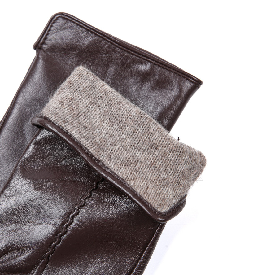 Рукавички жіночі шкіра коричневі ТІФАНІ 929-067, фото 3