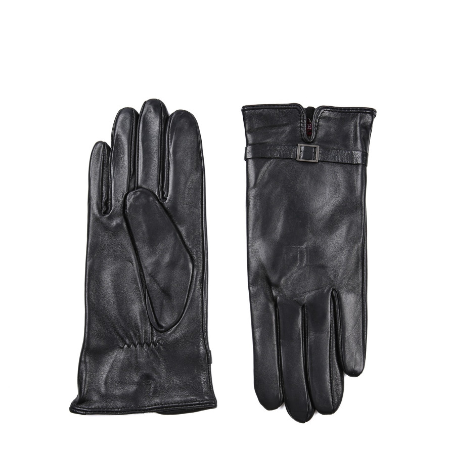 Рукавички сенсорні жіночі шкіра чорні КЛУЗО 929-173, фото 2