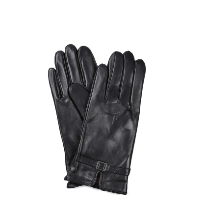 Рукавички сенсорні жіночі шкіра чорні КЛУЗО 929-173