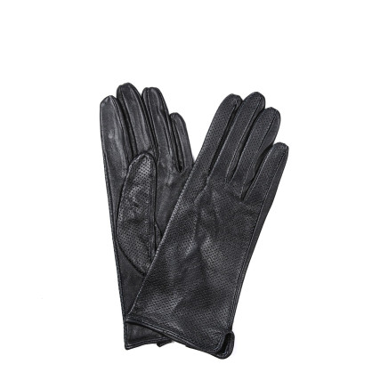 Рукавички сенсорні жіночі шкіра чорні РОЖЕТ 929-197