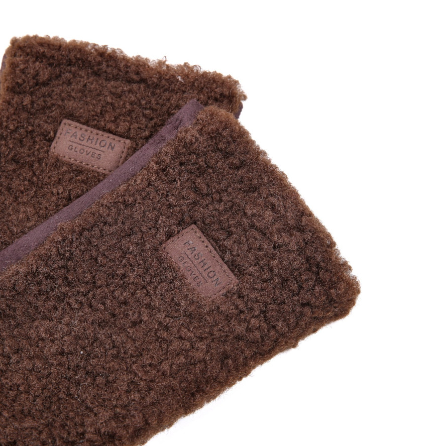 Рукавички Smart Touch жіночі баранчик / екозамш коричневі АСОЛЬ-2 929-401, фото 3