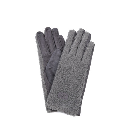 Рукавички Smart Touch жіночі баранчик / екозамш сірі АСОЛЬ-2 929-418 Рукавички Smart Touch жіночі баранчик / екозамш сірі АСОЛЬ-2 929-418