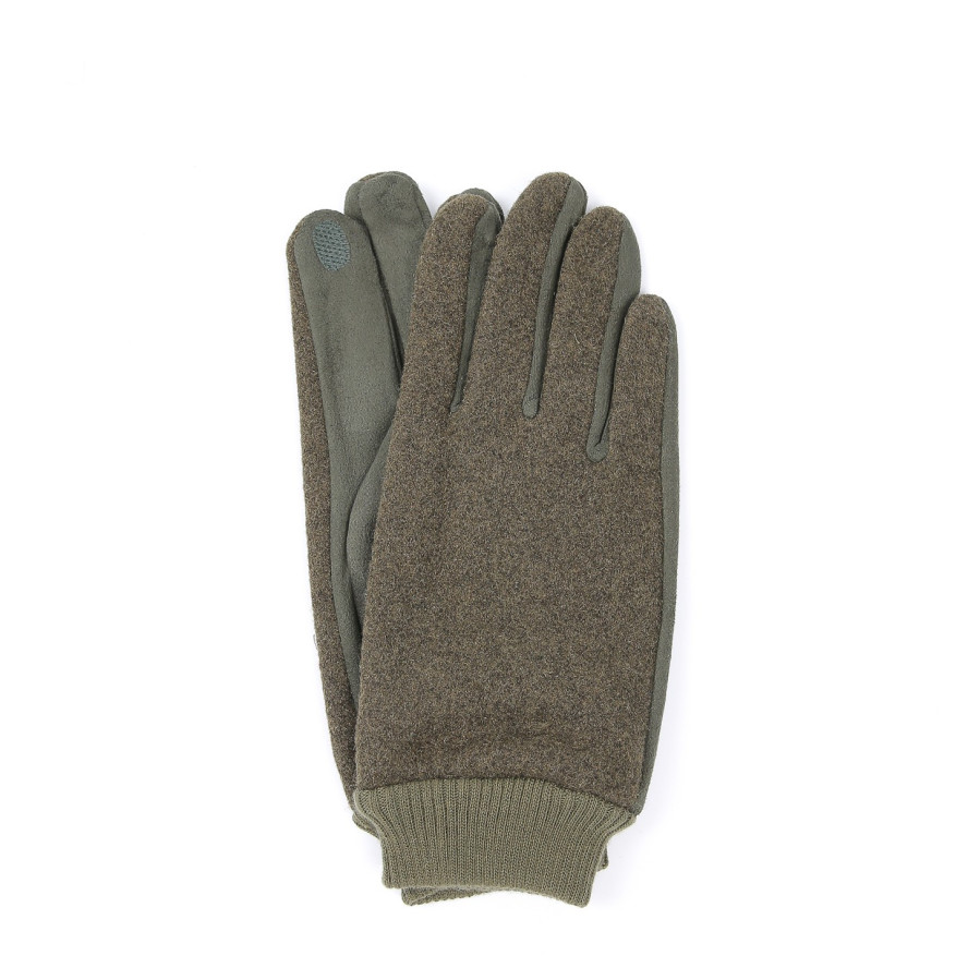 Рукавички Smart Touch чоловічі екозамш хакі ХОПС 973-381, фото 1