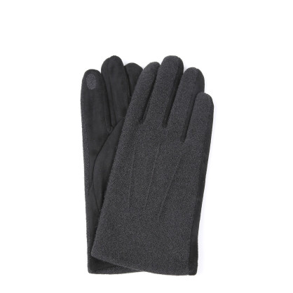 Перчатки Smart Touch мужские экозамш черные ФЛЕТЧЕР 973-428