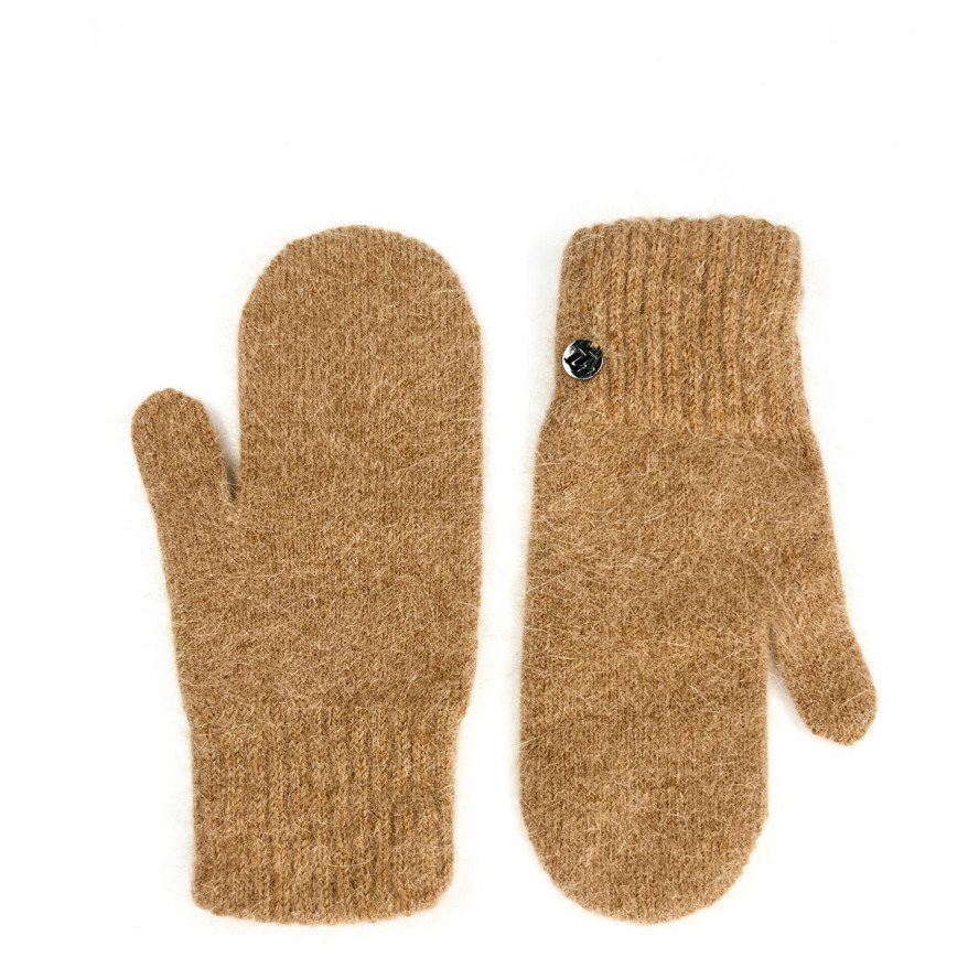 Варежки женские ангора бежевые FIONA 011-588, фото 2