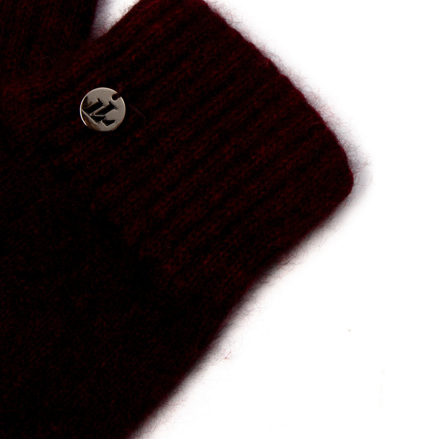 Рукавиці жіночі ангора бордові GERA 237-520, фото 3