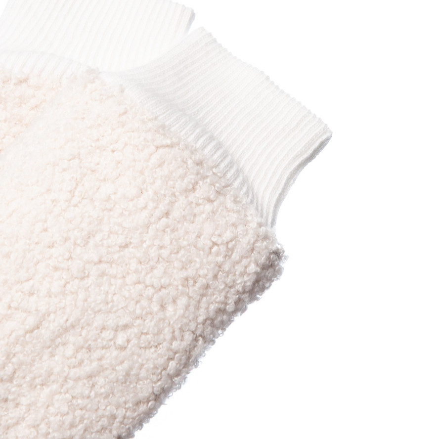 Рукавиці жіночі штучне хутро каракуль білі ХАРВІ 238-527, фото 3