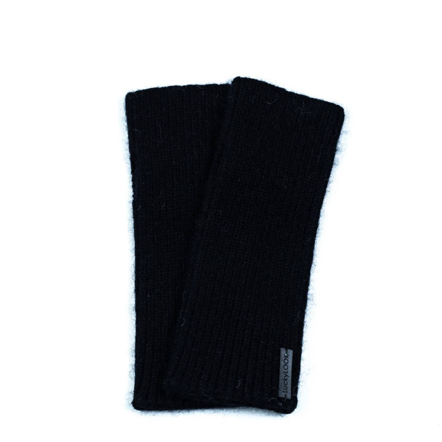 Мітенки жіночі віскоза з ангорою чорні АННА 565-586, фото 1