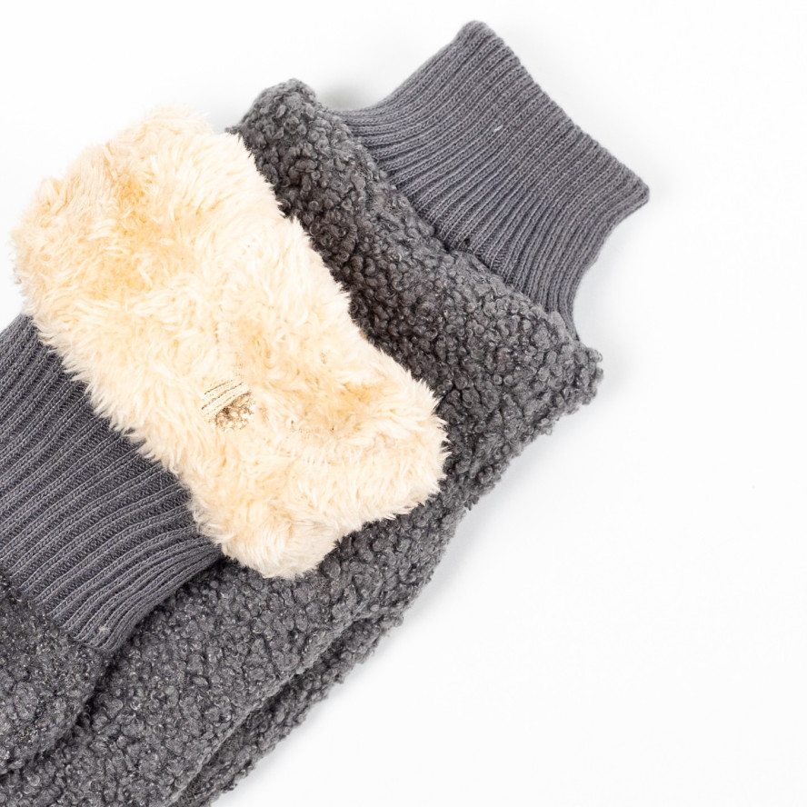 Рукавиці жіночі штучне хутро каракуль сірі ХАРВІ 585-225, фото 3