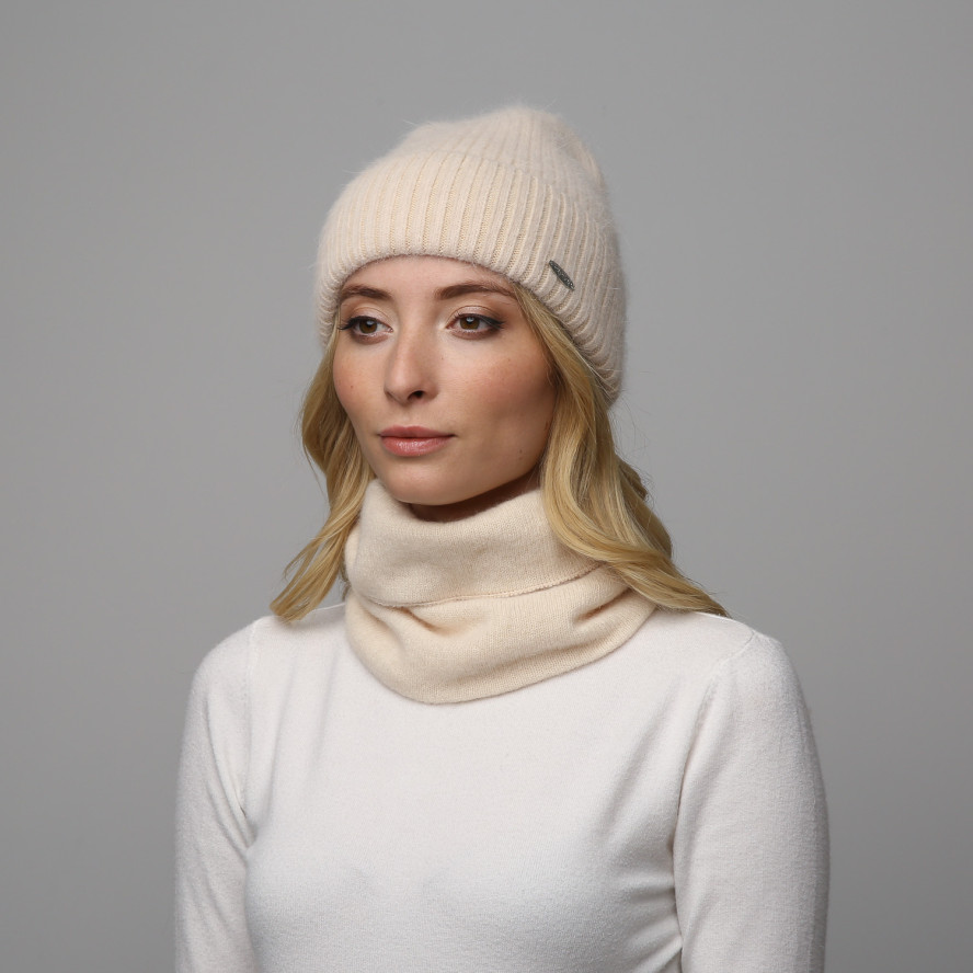 Баф жіночий ангора бежевий SHARON 947-536, фото 4