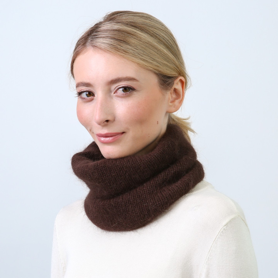 Баф жіночий ангора коричневий AMBER 843-523, фото 3