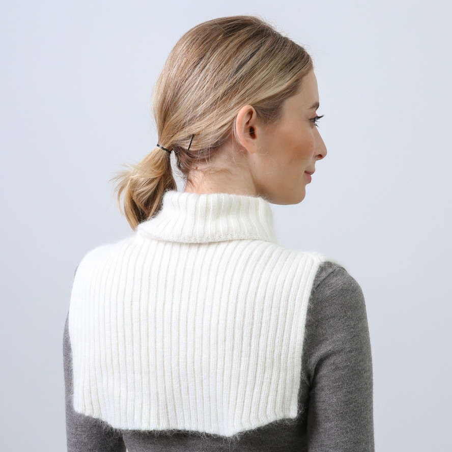 Манішка женская віскоза з ангорою белая ДАНИДИН 863-651, фото 4