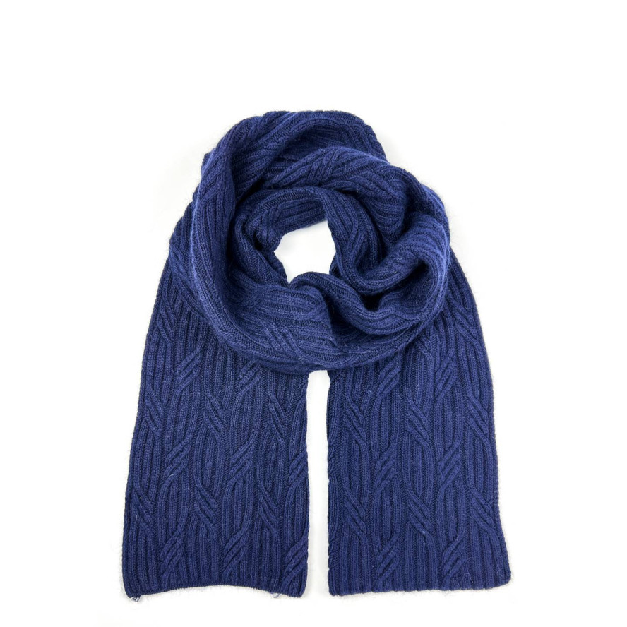 Шарф жіночий однотонний вовна синій AMALA 309-274, фото 1