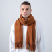 Палантин чоловічий однотонний кашемір помаранчевий EDWARD 210-227, фото 3