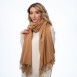 Палантин жіночий однотонний кашемір бежевий EDWARD 210-234, фото 3